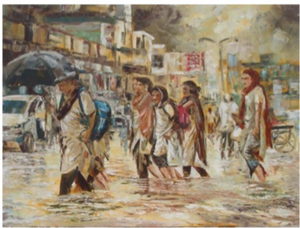 Original Oil by Mr. Kanu Patel - Bharat Artisans